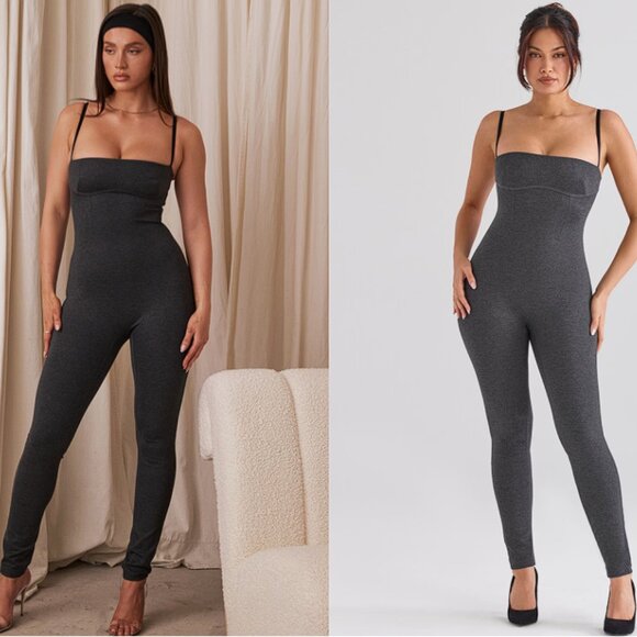 House of CB 'Luisa' Loungewear Charcoal Jumpsuit NWOT